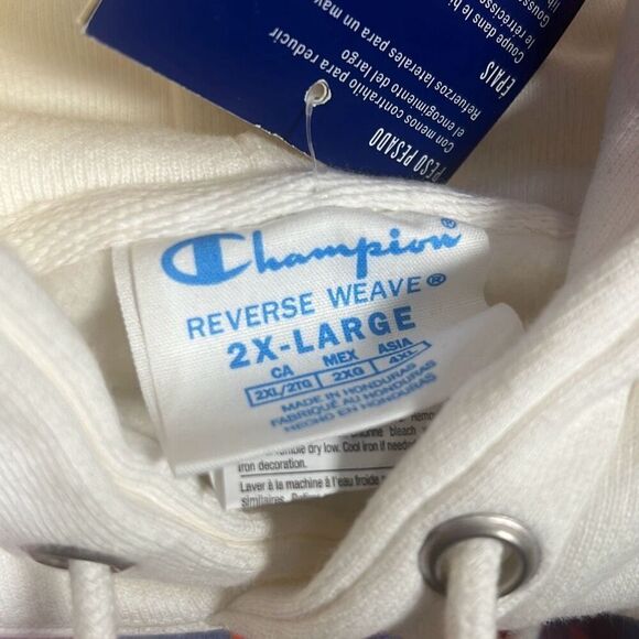 Champion‎ graphic colorful print logo casual hoodie pullover Men 2XL NWT - Picture 5 of 8